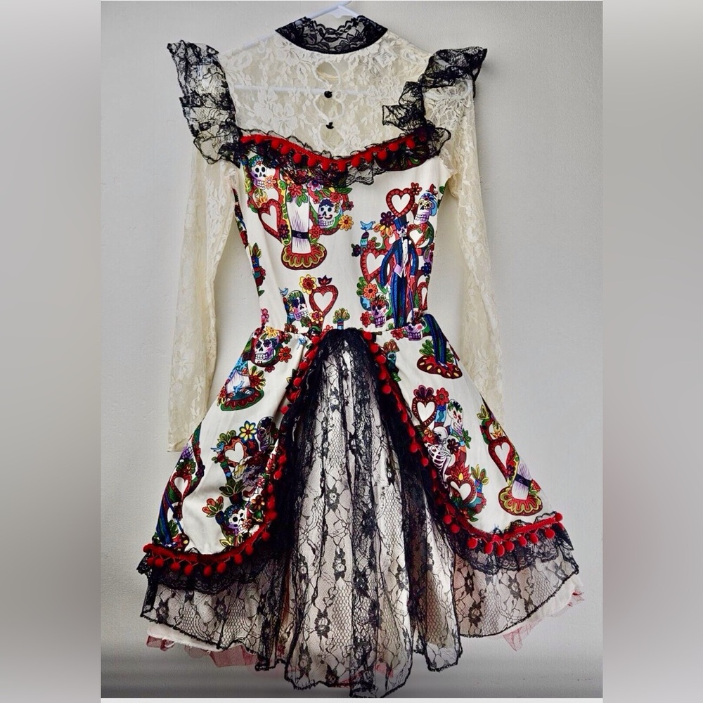 La Novia Day of the Dead Sugar Skull Costume- Small